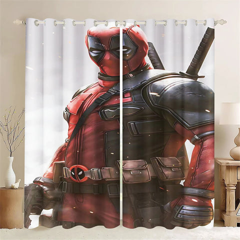 Deadpool and Wolverine Cartoon Curtain Blackout Animated Fashion Suitable For Bedroom Kids Adult Gifts Room Decoration
