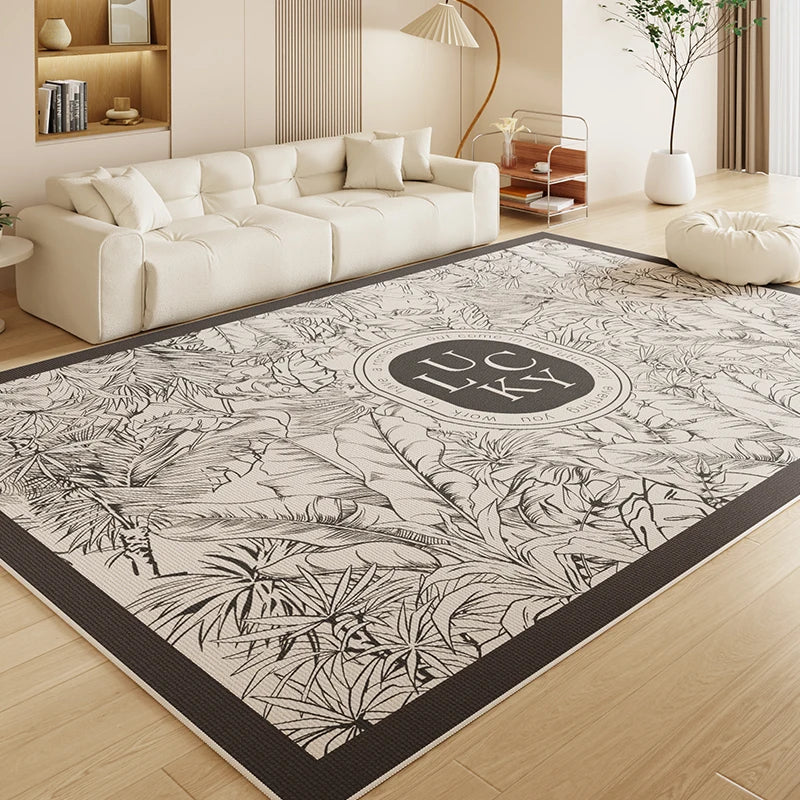 VIKAMA Light Luxury Premium Loop Pile Carpet Living Room Full-Length Large Area Floor Mat Bedroom Bedside Rugs Home Decoration
