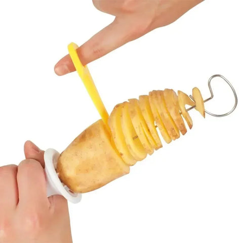 Creative Kitchen Whirlwind Potato Spiral Cutter Potato Tower Making Machine Vegetable Slicer Vegetable Tools Accessories Gadgets