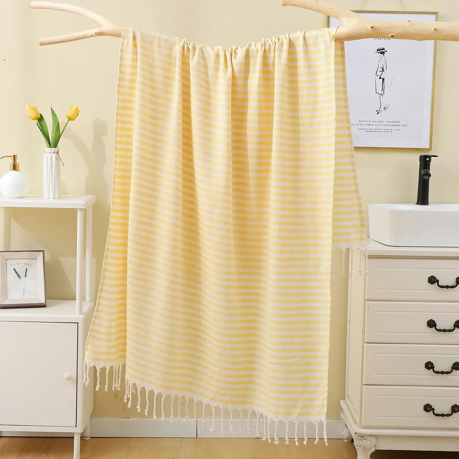 100x180CM Cotton Turkish Beach Towel Sauna Spa Gym Sports Fitness Fringed Bath Towel Shawl Scarf Sang Travel Blanket