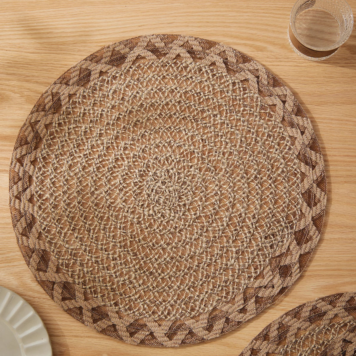 4/6pcs Boho Decor Placemats Natural Jute Woven Placemats for Coffee Kitchen Dining Room