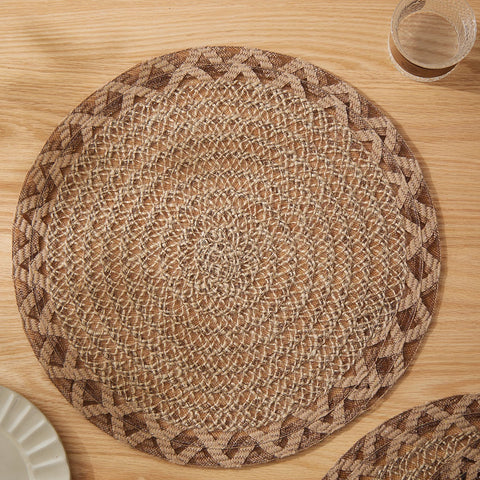 4/6pcs Boho Decor Placemats Natural Jute Woven Placemats for Coffee Kitchen Dining Room