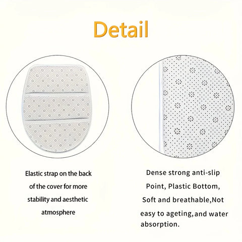 3-piece bathroom rug set, non-slip bath mat, U-shaped toilet mat, toilet seat cover, thick, soft and comfortable, rendered blue