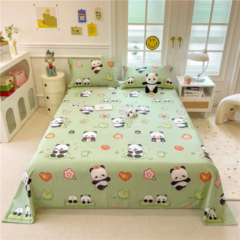 1pc Pure Cotton Bedsheet Floral Style Flat Sheet Single Sheets for Kids Adults Room Bed Linen sabana para cama (No Pillowcase)