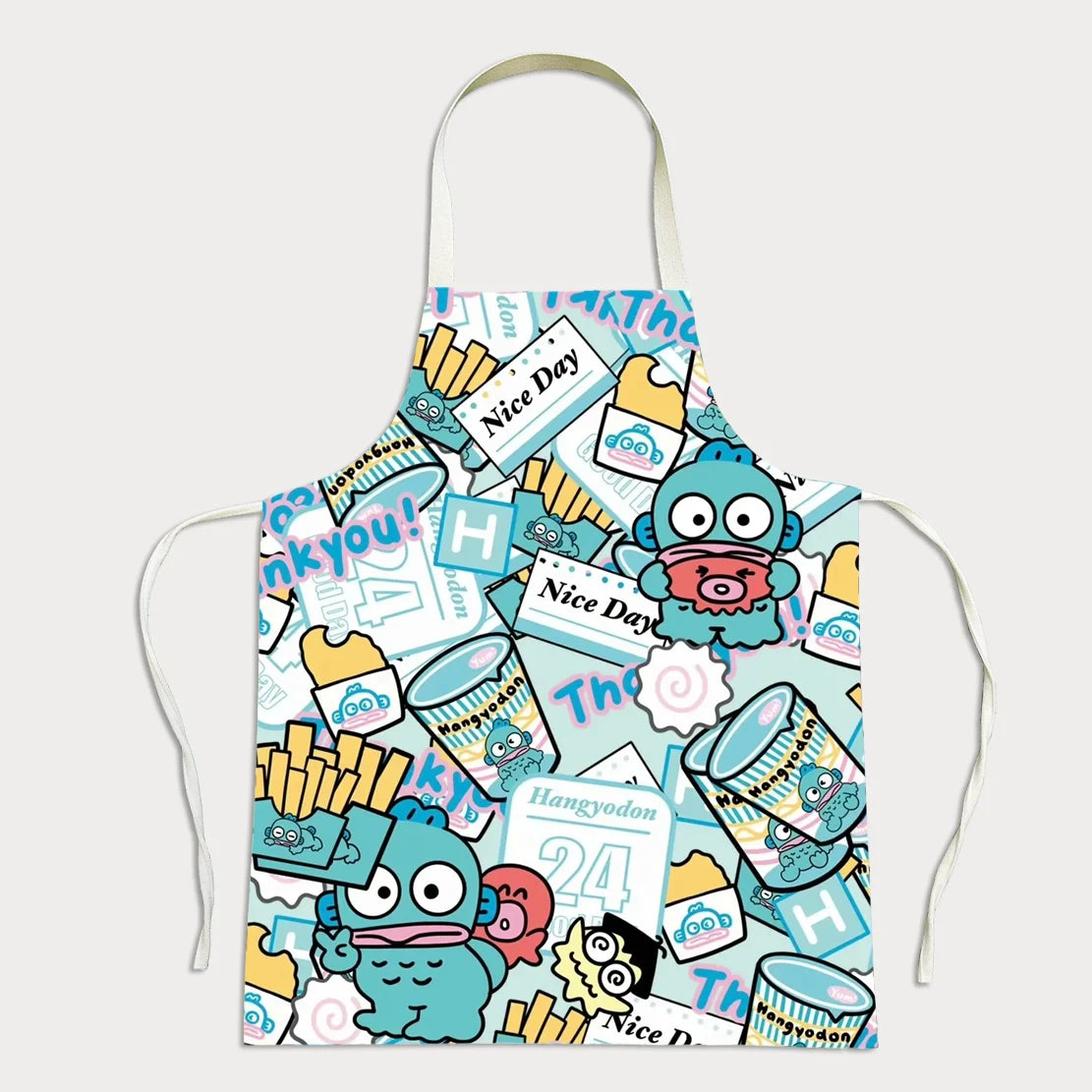 New Sanrio Cartoon Series ApronPainting anti-fouling anti-dirty apron work clothes kitchen hot pot bib