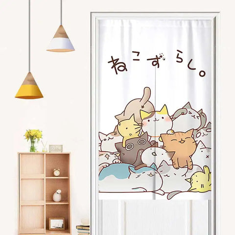 Cute Cartoon Animals Door Curtain Partition Curtains Doorway Bedroom Cafe Decor Half Curtain Kitchen Entrance Hanging Curtains