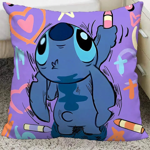 Cute interstellar baby Stitch pillow cover polyester material living room sofa cushion cover bedroom room home decoration