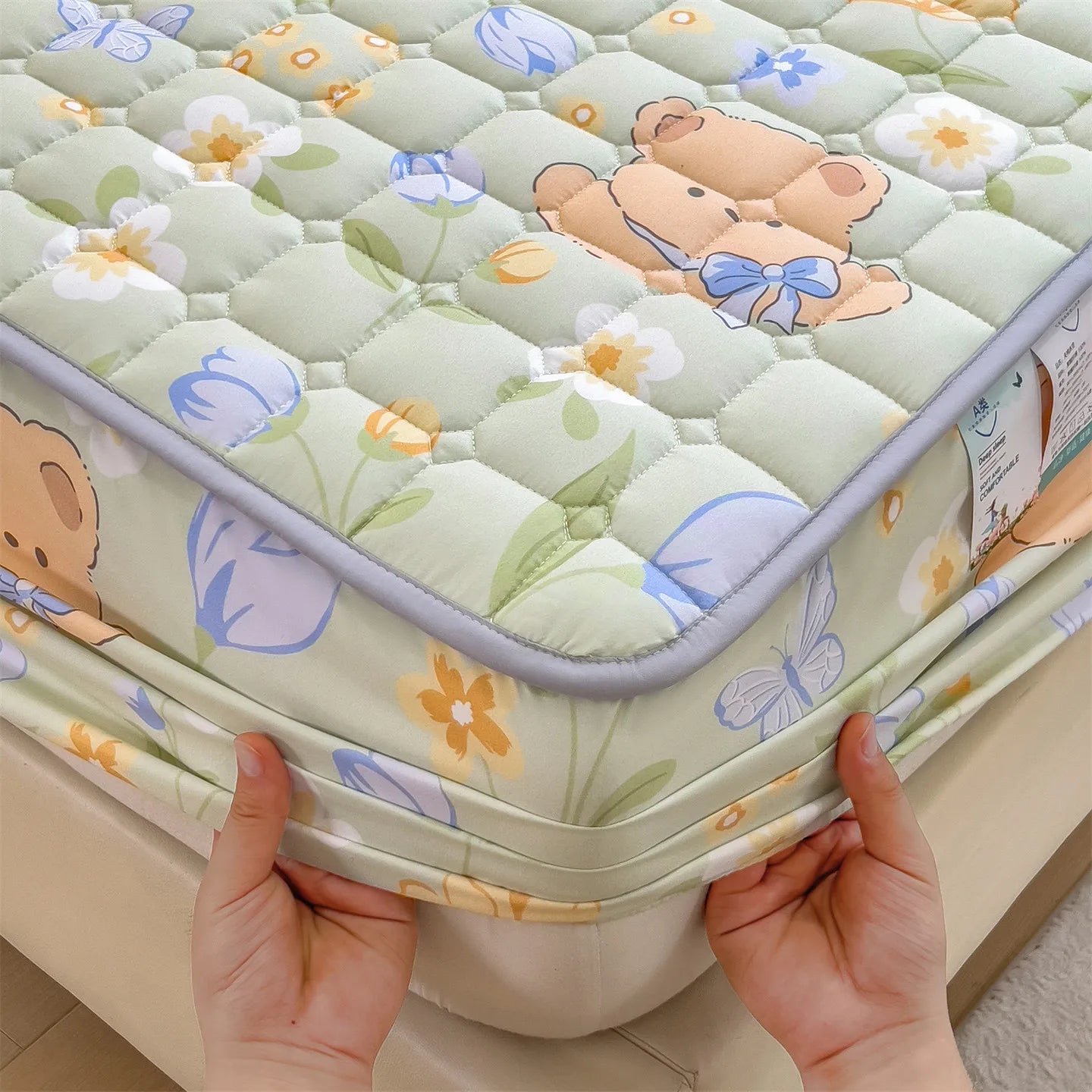 1pc Thicken Bed Cover Printed Bedspread Adulst Kids Room Bed Linen Skin-friendly Mattress Protector 침대커버 (No Pillowcase)