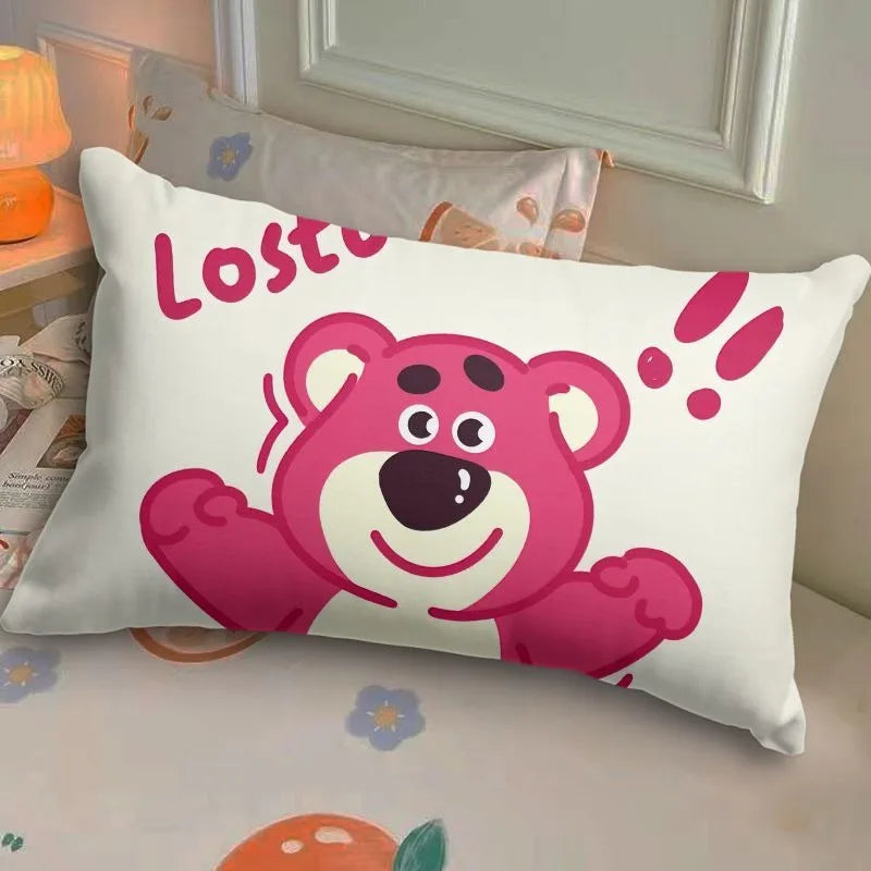 Disney Toy Story Strawberry Bear Pillowcase Cute Cartoon Kids Student Room Sleeping Pillowcase Sand Home Bedroom Room Decoration