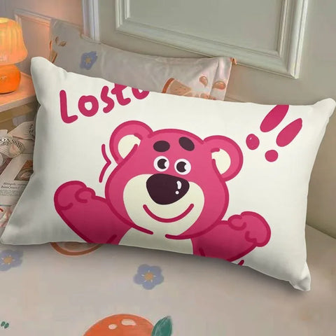 Disney Toy Story Strawberry Bear Pillowcase Cute Cartoon Kids Student Room Sleeping Pillowcase Sand Home Bedroom Room Decoration