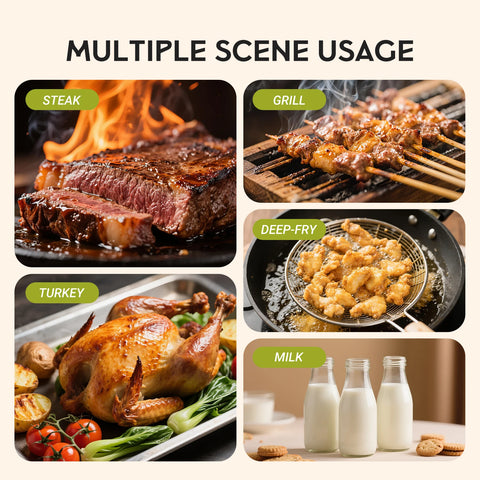 Tempwise RHT-21K Instant Read Food Thermometer IP65 Waterproof Handheld Meat Thermometer Outdoor Indoor BBQ Thermometer