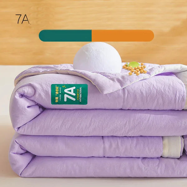 New Soya Fibre Filling Summer Quilt Queen Grade A Maternal and Child Thin Comforter Antimicrobial Breathable King Size Duvet