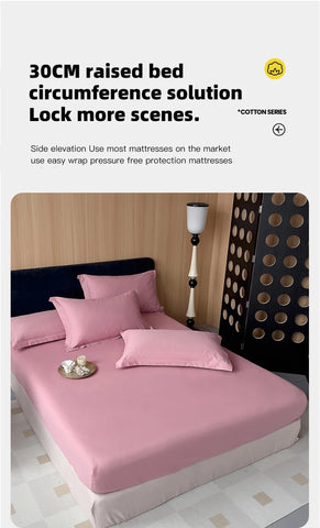 Single piece cotton bed sheet, single double bed cushion cover dustproof and breathable, mattress cover suitable for all seasons