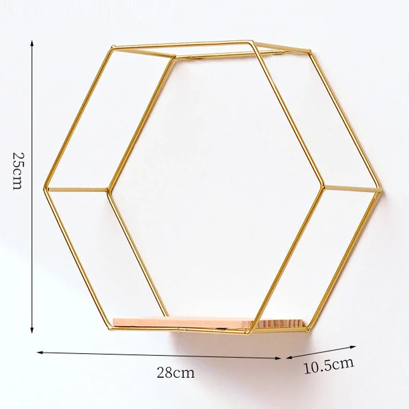 New Creative Dining Room Wall Wrought Iron Wall Hanging Wall Shelves Bedroom Living Room Wall Storage Shelves Home Decoration