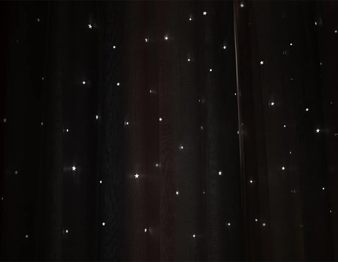 Rainbow Hollow-Out Star Blackout Curtains for Girl Kid Nursery Bedroom and Living Room Double Layer Window Cute Grommet Curtains