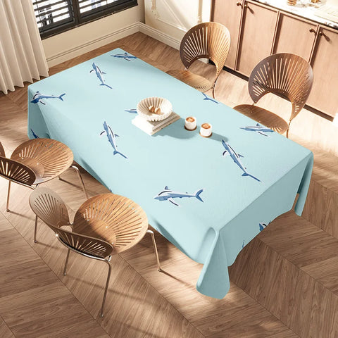 Blue Shark Tablecloth Decorative Modern Kitchen Dining Room Table Cover Home Textiles on AliExpress.comWorld's Largest Online Sh