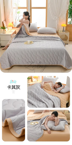 New Floral Print Spring Summer Quilt Soft Comfortable Quilted Quilts Single Double Blanket for Bed Comforter Knitted Thin Duvet