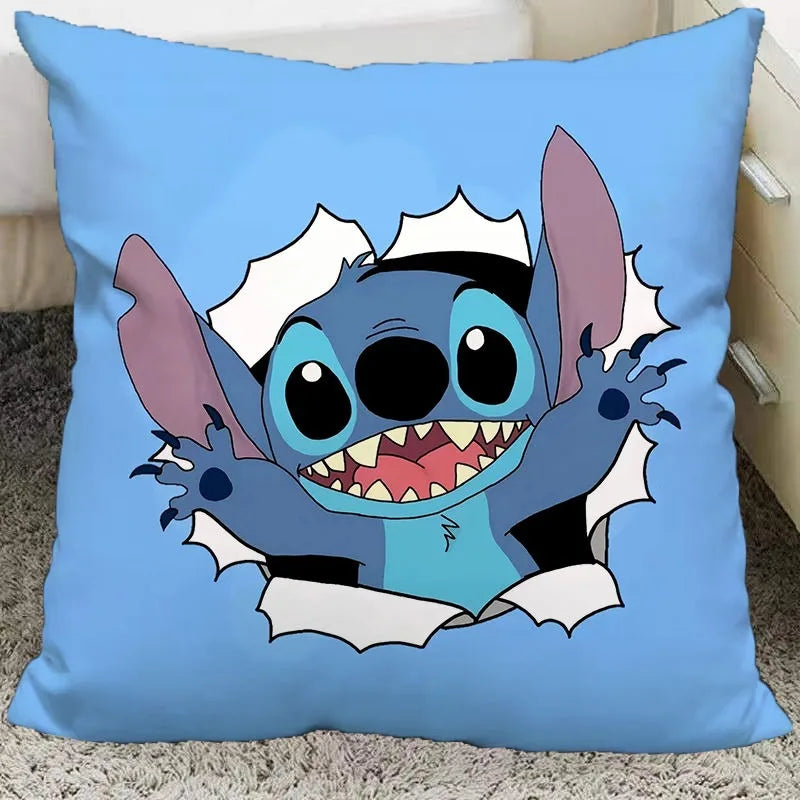 Cute interstellar baby Stitch pillow cover polyester material living room sofa cushion cover bedroom room home decoration