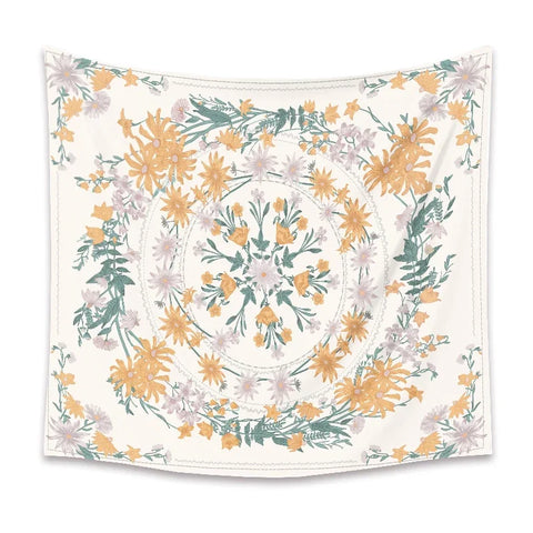 Macrame Wall Decor Tapestry Mandala Flower Psychedelic Bohemian Wall Hanging Home Living Room Dorm Bedroom Decor Aesthetic Tapiz