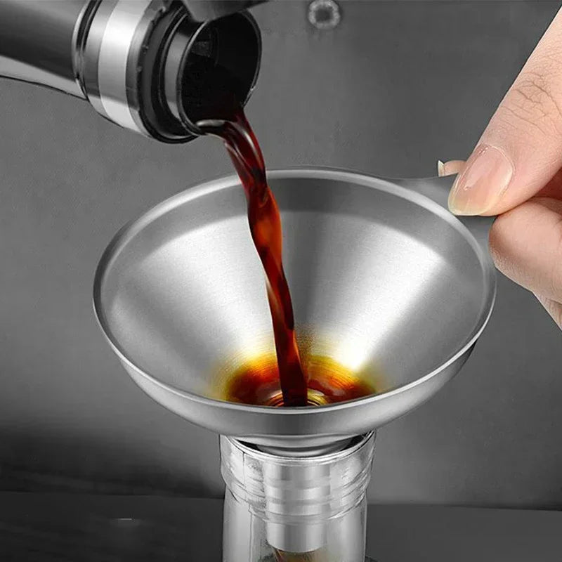 3/5 Pcs Stainless Steel Kitchen Funnels Set Food Grade Metal Funnels for Filling Bottles Small Funnels for Essential Oil Spices