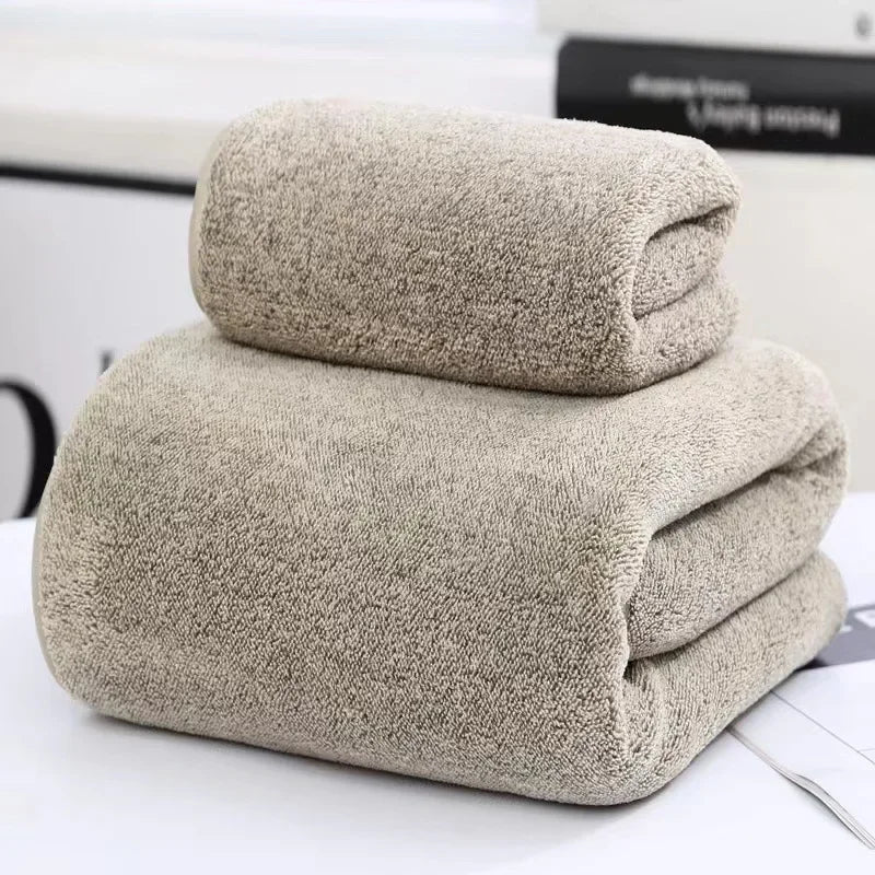 Coral Fleece Quick-Drying Bamboo Striped Towel Set Soft And Absorbent Bathroom Experience Bath Towel Set or Hand Towel