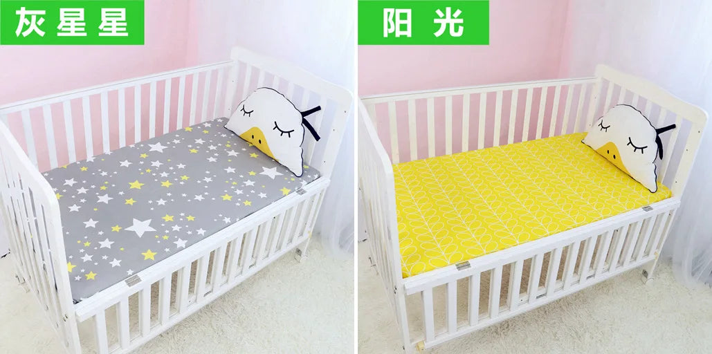 51x28inch(130x70 cm) Newborn Baby Fitted Crib Sheets Cartoon Print Bed Sheet Baby Bed Mattress Covers for Unisex Baby Boys Girls