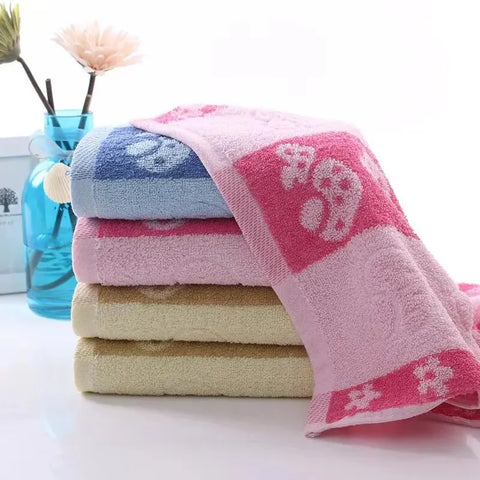 2pcs Cotton Towel Mushroom Style Absorbent Towel Quick Absorbent Soft Quick Dry Face Towel Bathroom Hotel Travel Supply