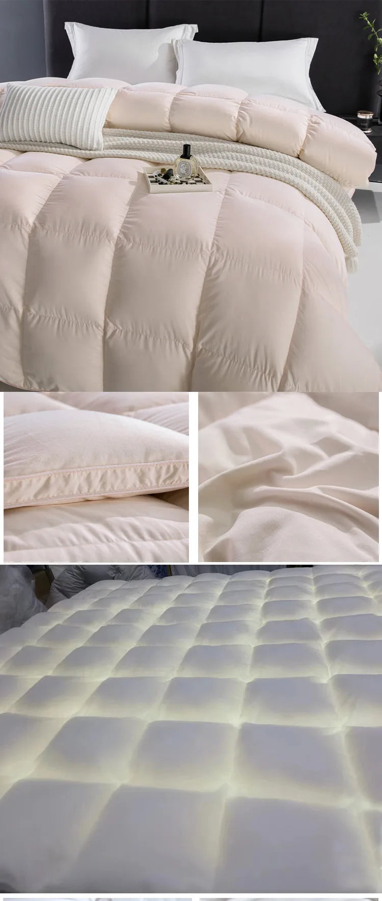 Winter Cotton Goose Down Quilt Five-Star Hotel Duvet Super Soft Fluffy Queen King Full Size Four Seasons Duvets Blanket 220x240