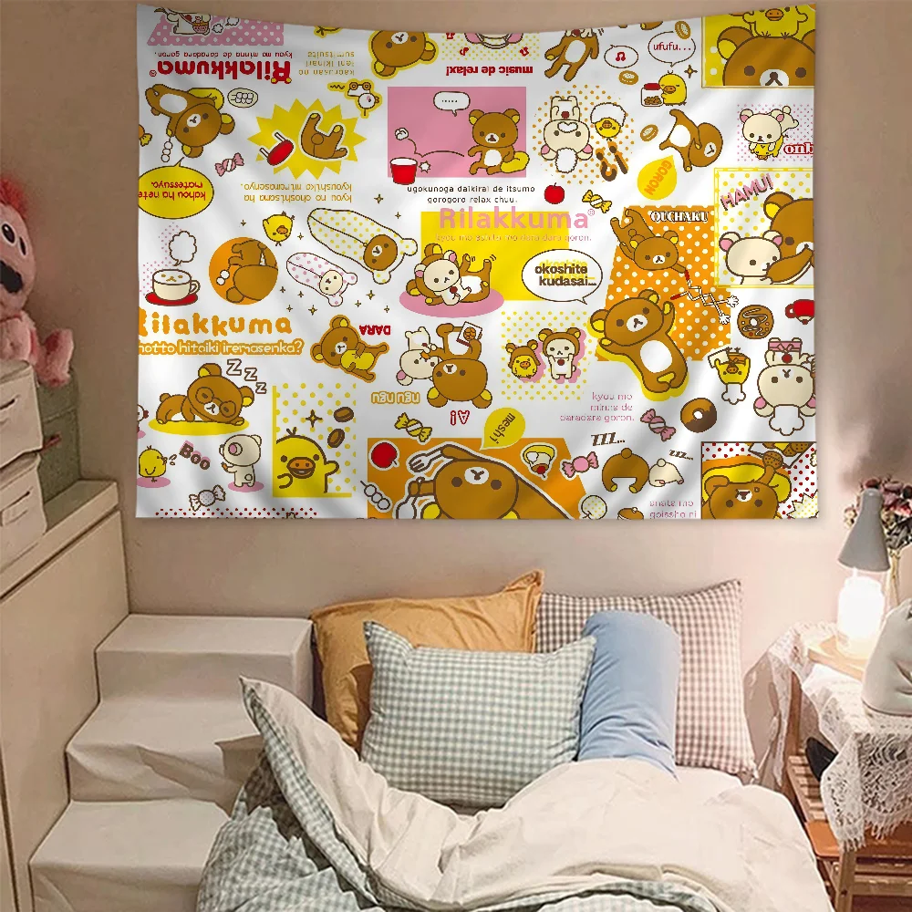 R-RilakkumaS Printed Large Wall Tapestry Hanging Tarot Hippie Wall Rugs Dorm Art Home Decor
