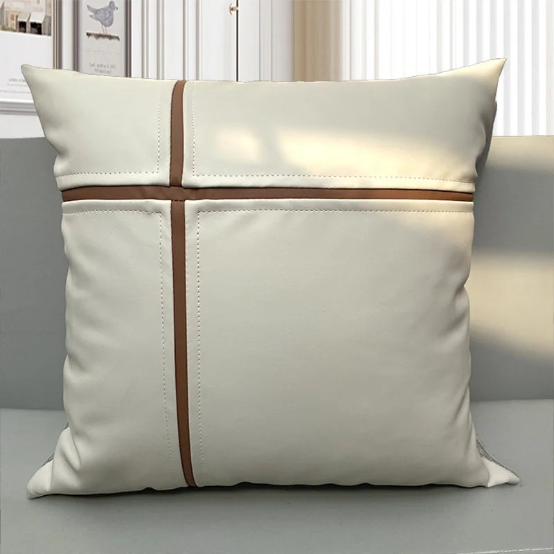 Fabric Sofa Pillows Modern mat Sample Room Hotel High-End Ele Square Waable Pure Color PP Cotton Filled