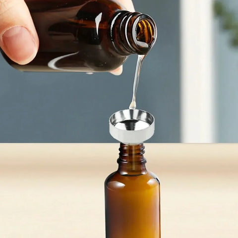 1/5Pcs Mini metal Aluminum Funnel Kitchen Oil Liquid Funnel with Detachable Filter Wide Mouth Funnel for Canning Kitchen Tools