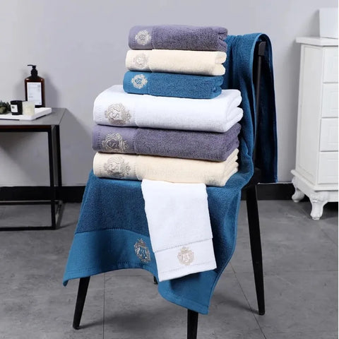 1/5/10PCS Cream Bathroom Cotton Towel 35x75cm 70x140cm Hand Face Big Bath Towel Soft Gift Absorbent Sport Absorbent Towel 수건 세트
