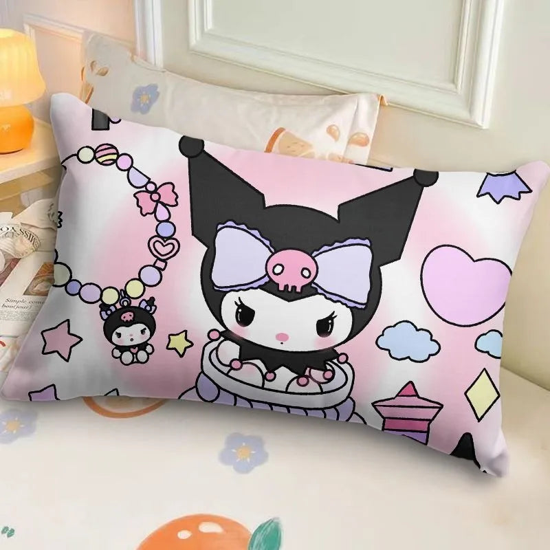 Sanrio Kuromi Pillowcase Cute Cartoon Kids Student Room Sleeping Pillowcase Sofa Cushion Cover Home Bedroom Room Decoration