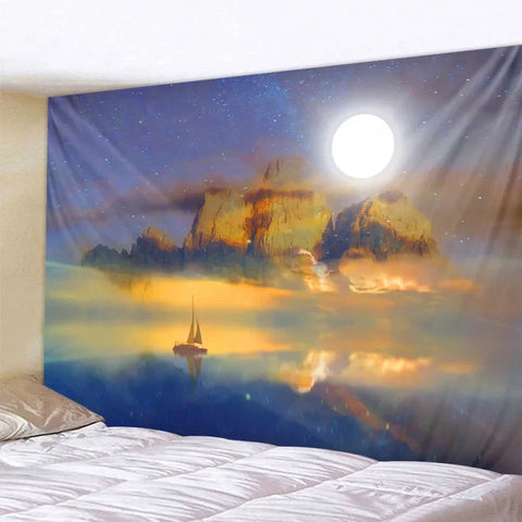 Galaxy Tapestry Soft Microfiber Material Vibrant Planets & Stars Wall Decor Perfect for Space Lovers Unique Cosmic Design