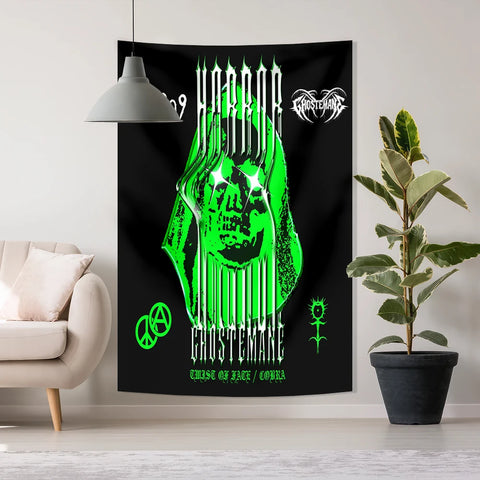 40X60cm Ghostemanes Album Decorates The Room Tapestry Hip Hop Metal Rock Gothic Oversized Tapestry