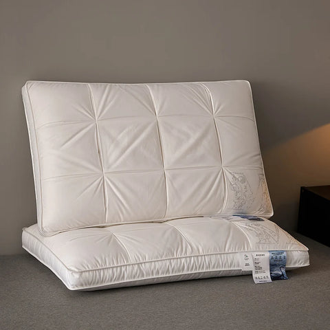 100% Down Pillow Core 95 White Goose Down High end Sleep Memory Pillow 100% Cotton Shell Health Help Sleep