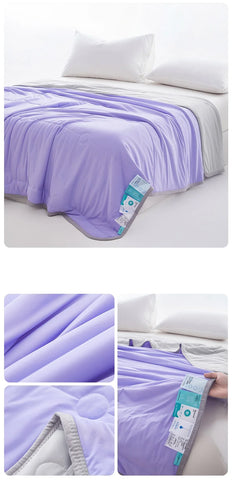 1pc Cool Feeling Duvet Double Side Design Quilt Skin-friendly Comforter Summer Blanket Adults Kids Room Bedspread 냉감이불