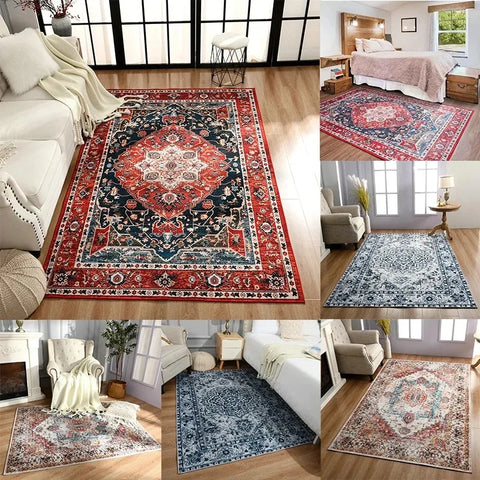Turkish Persian Rug for Retro Ethnic Living Room and Bedroom Large Area Decor