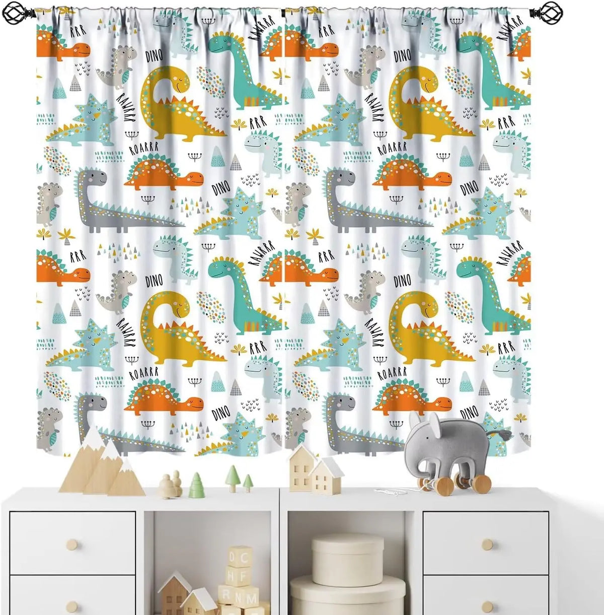 Kids Sea Animal Curtains Boys Girls Bedroom Nursery Decor Funny Turtle Whale Ocean Colorful Art Printed Blackout Window Drapes