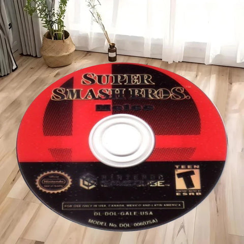 Retro P-S VHS Horror Game Round Rug for Living Room Sofa Decor Man's Cave Bedroom Bedside Area Rug Swivel Chair Floor Mat
