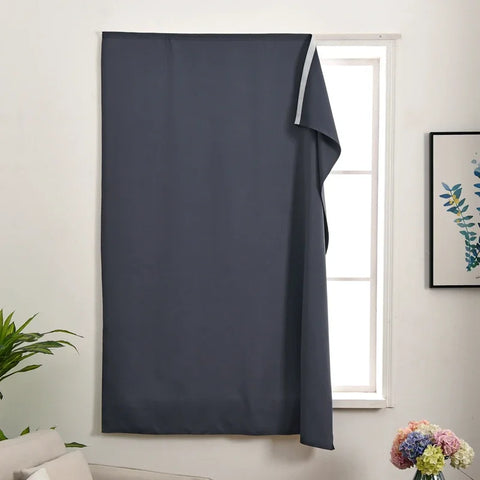Convenient No Drilling 99% Blackout Bedroom Bay Windows Modrn Short Curtains for Living Room Blinds Easy Install Door Kitchen