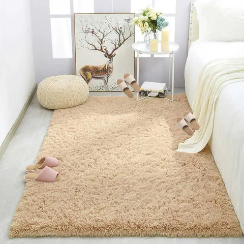 Gray Carpet for Living Room Plush Rug Bed Room Floor Fluffy Mats Anti-slip Home Decor Rugs Soft Velvet Carpets Kids Room Blanket