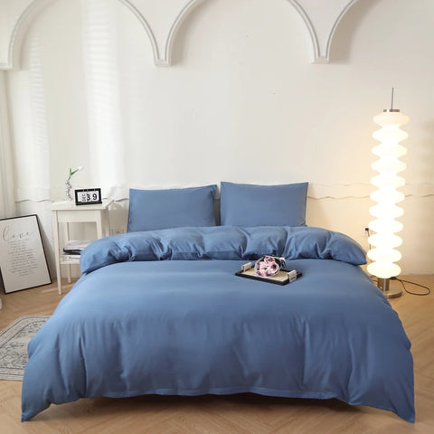 2025 New Washed Cotton Solid Color Single Quilt Set Skin Friendly Breathable Quilt Cover 180X220 200X230