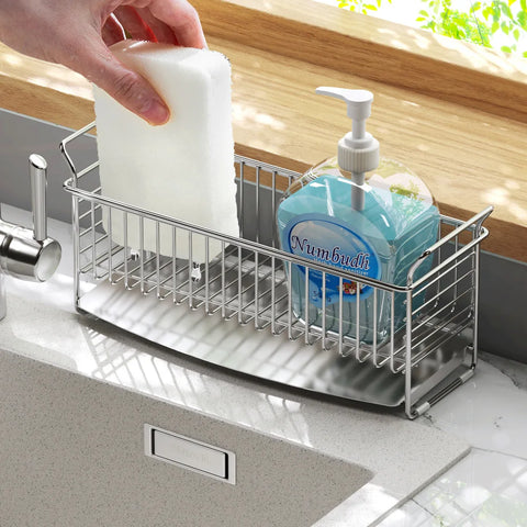 304 Stainless Steel Kitchen Shelf Spice Rack Sink Drainage Dish Drying Storage Rack Home kitchen Accessories Organizer