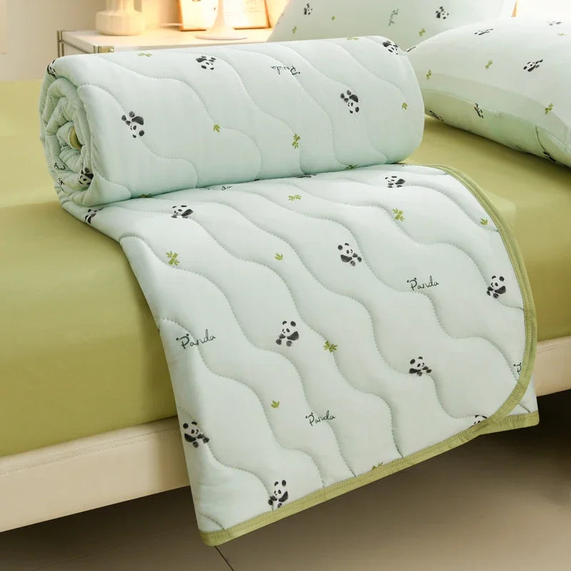 New Floral Print Spring Summer Quilt Soft Comfortable Quilted Quilts Single Double Blanket for Bed Comforter Knitted Thin Duvet