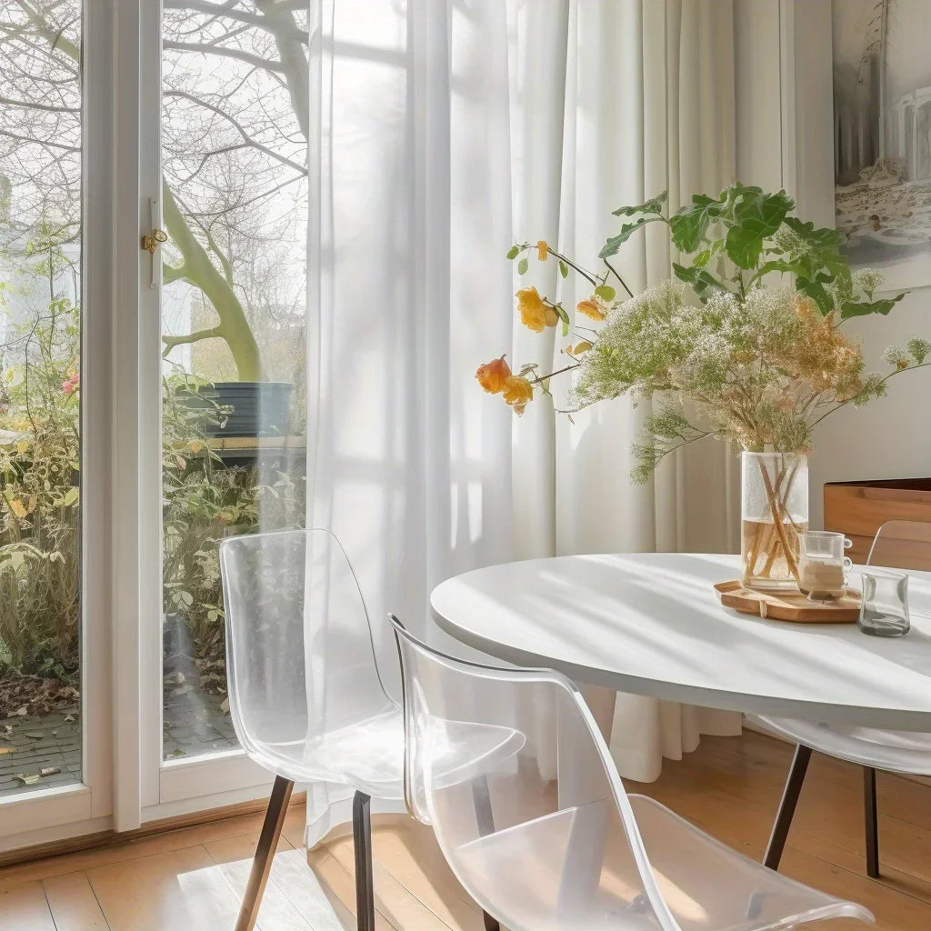 White Tulle Chiffon Sheer Curtains for Living Room Window Balcony Luxury Yarn High Quality Custom Size Drapes Bedroom Decor