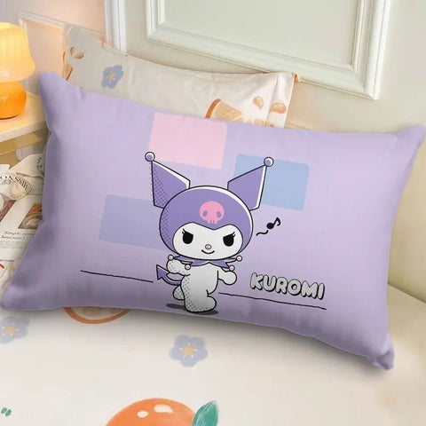 Sanrio Kuromi Pillowcase Cute Cartoon Kids Student Room Sleeping Pillowcase Sofa Cushion Cover Home Bedroom Room Decoration