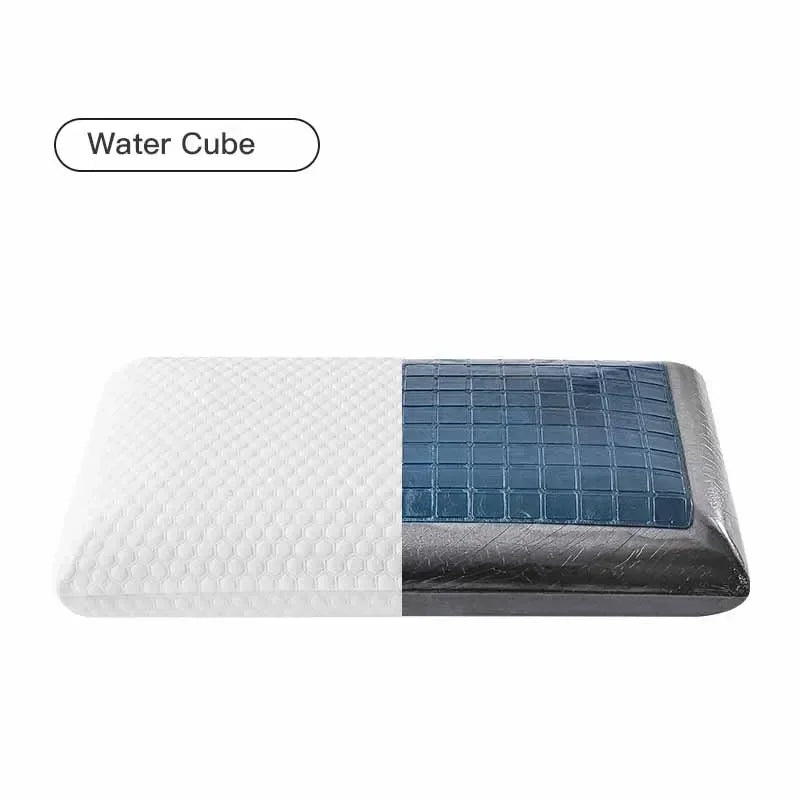 Double Sided Gel Cooling Memory Foam Pillow Summer Ice Feel Bamboo Charcoal Orthopedic Neck Pain Relief Pillow with Pillowcase