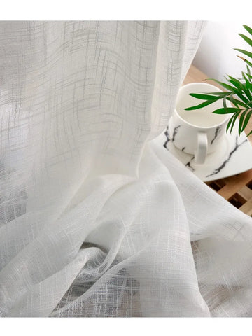 Modern White cotton linen sheer curtains for bedroom living room curtains for study curtain living room custom curtain tulle