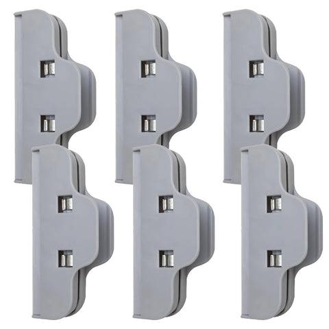 6pcs Edge Food Storage Clip Reusable Bag Clips For Food Sealer Clamps Snack Storage Large Chip Clip Kitchen